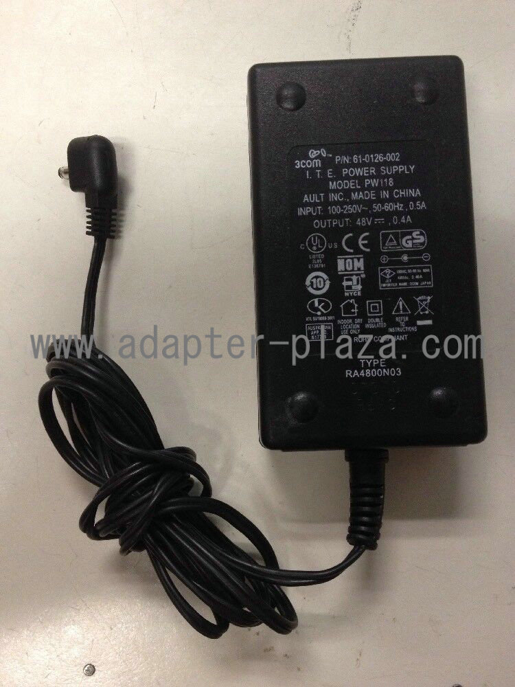 3COM 61-0126-002 I.T.E.48VDC 0.4A Power Supply for AULT PW118 RA4800N03 ac adapter